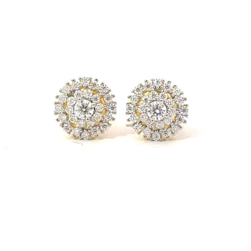 FATHOM 0.56 CTW 925 GOLD MOISSANITE ICED OUT EARRING | 995012