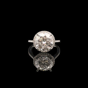 ROTUND 2CTW 925 SILVER VVS D MOISSANITE RING | 995061