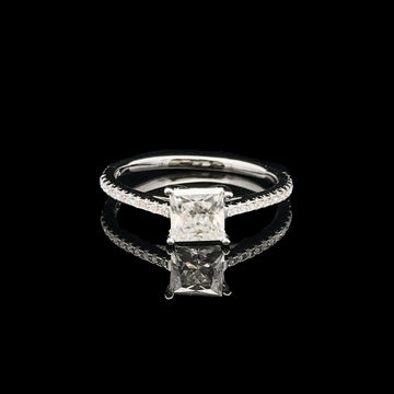 PRINCESS CUT 1CTW 925 SILVER VVS D MOISSANITE RING | 995091
