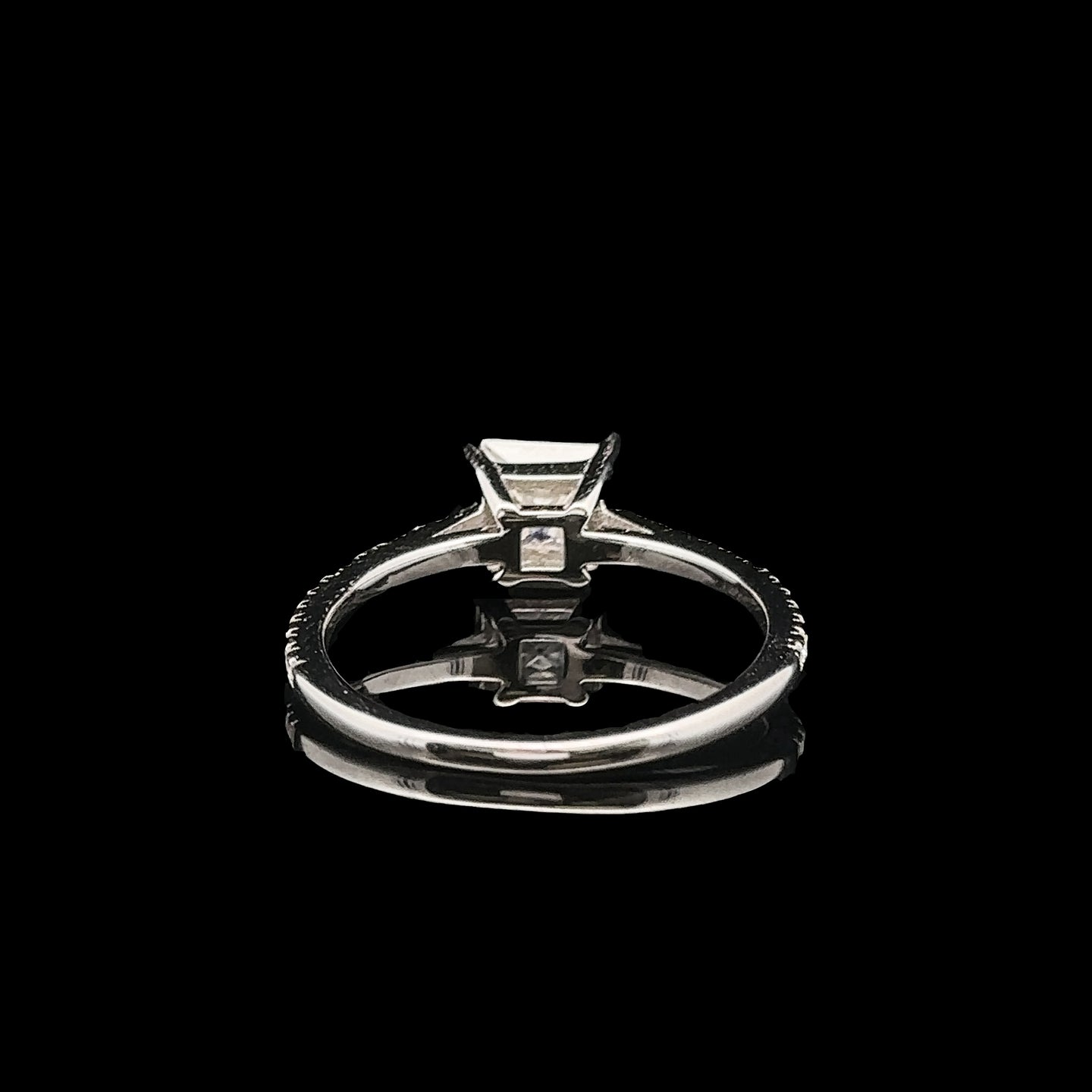 PRINCESS CUT 1CTW 925 SILVER VVS D MOISSANITE RING | 995091