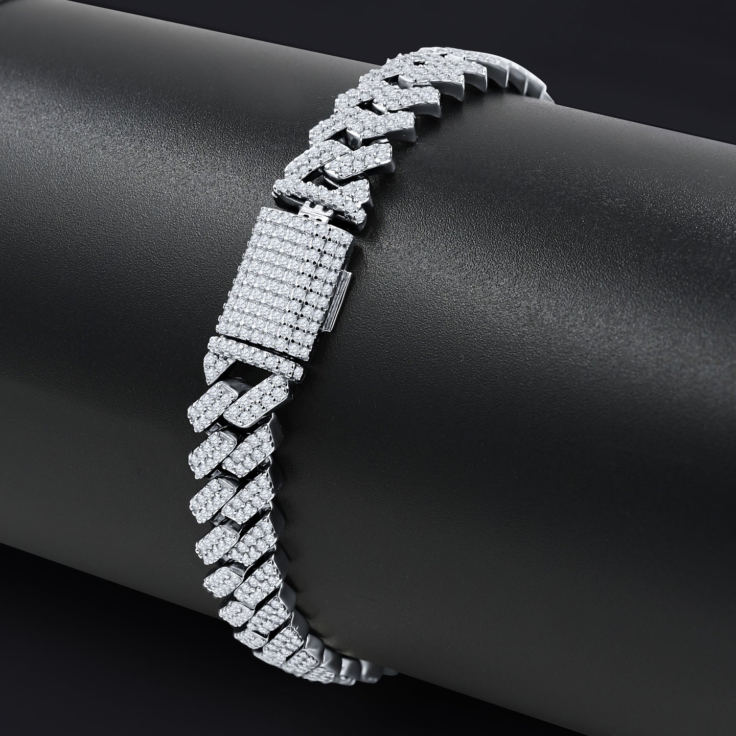 ICEHALO SILVER  MOISSANITE 10 MM BRACELET | 995241