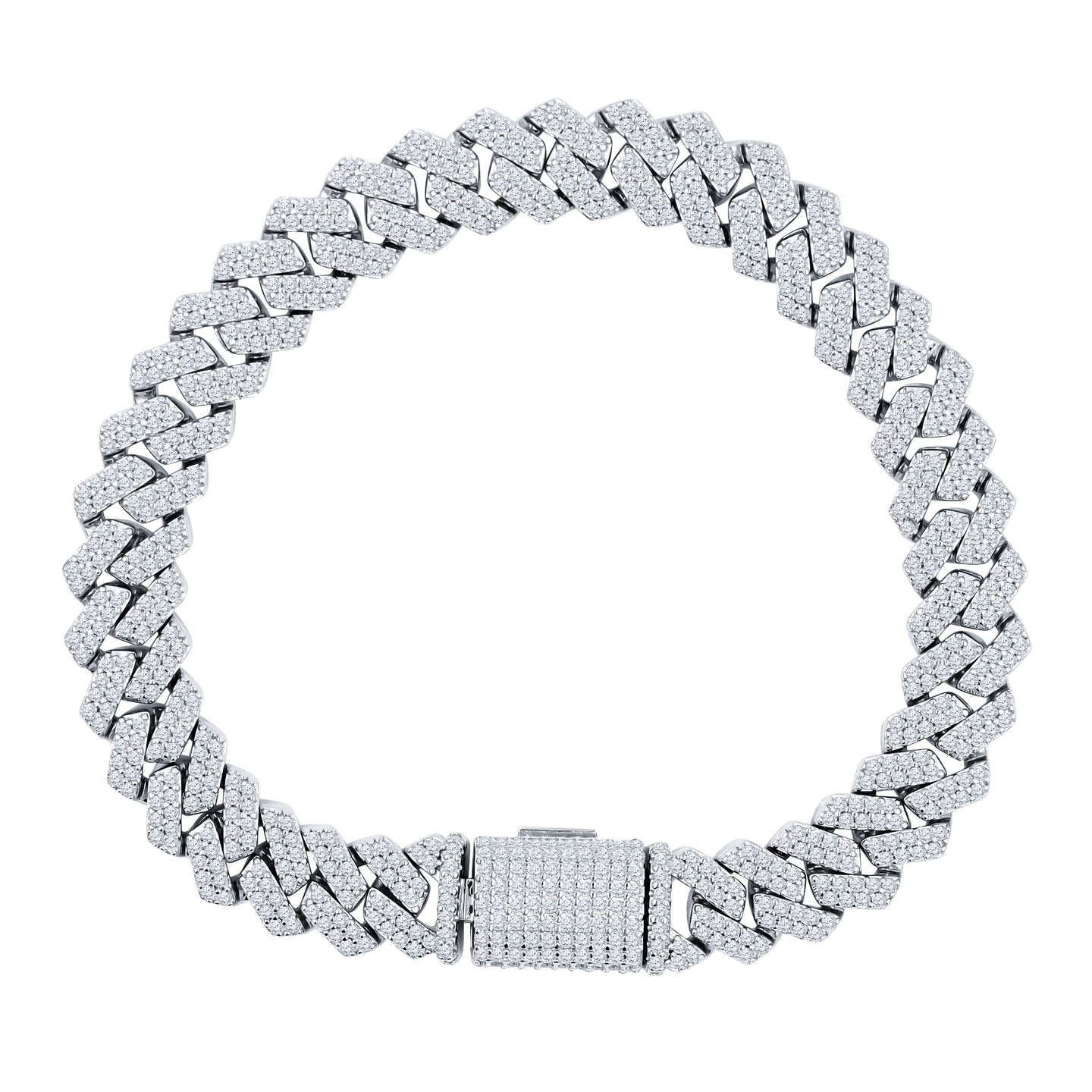 ICEHALO SILVER  MOISSANITE 10 MM BRACELET | 995241