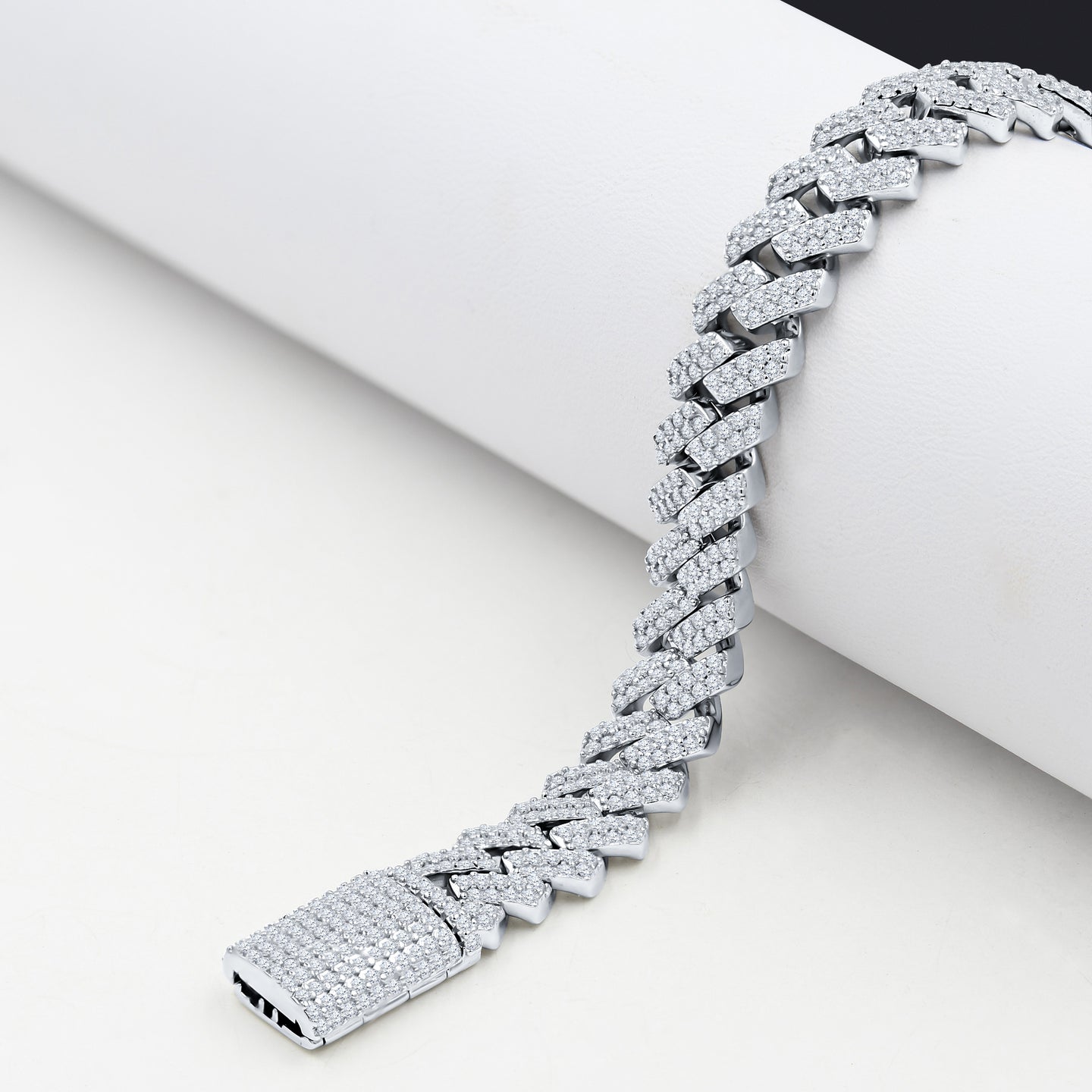 ICEHALO SILVER  MOISSANITE 10 MM BRACELET | 995241