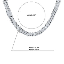 ICEHALO SILVER  MOISSANITE 10 MM CHAIN | 995251