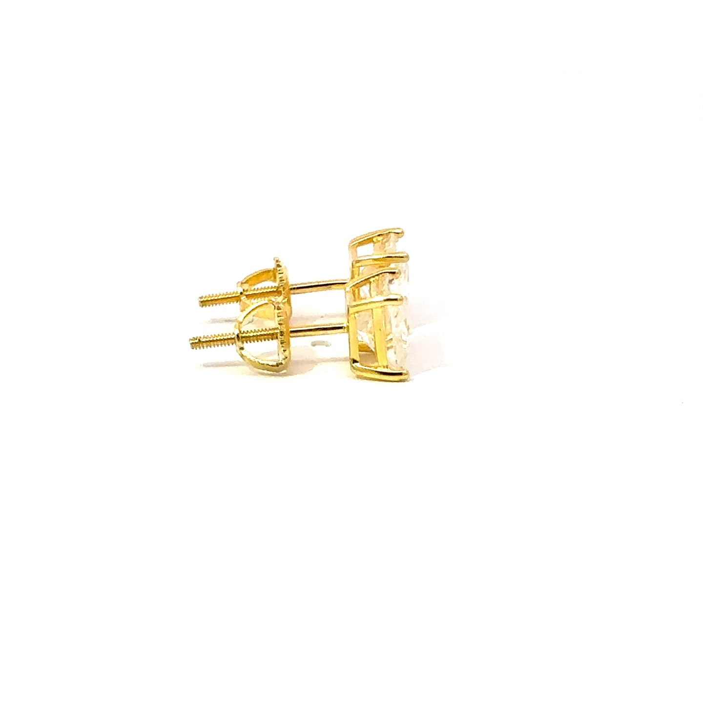 SYLRIC 2.0 CTW 925 GOLD MOISSANITE ICED OUT EARRING | 995282