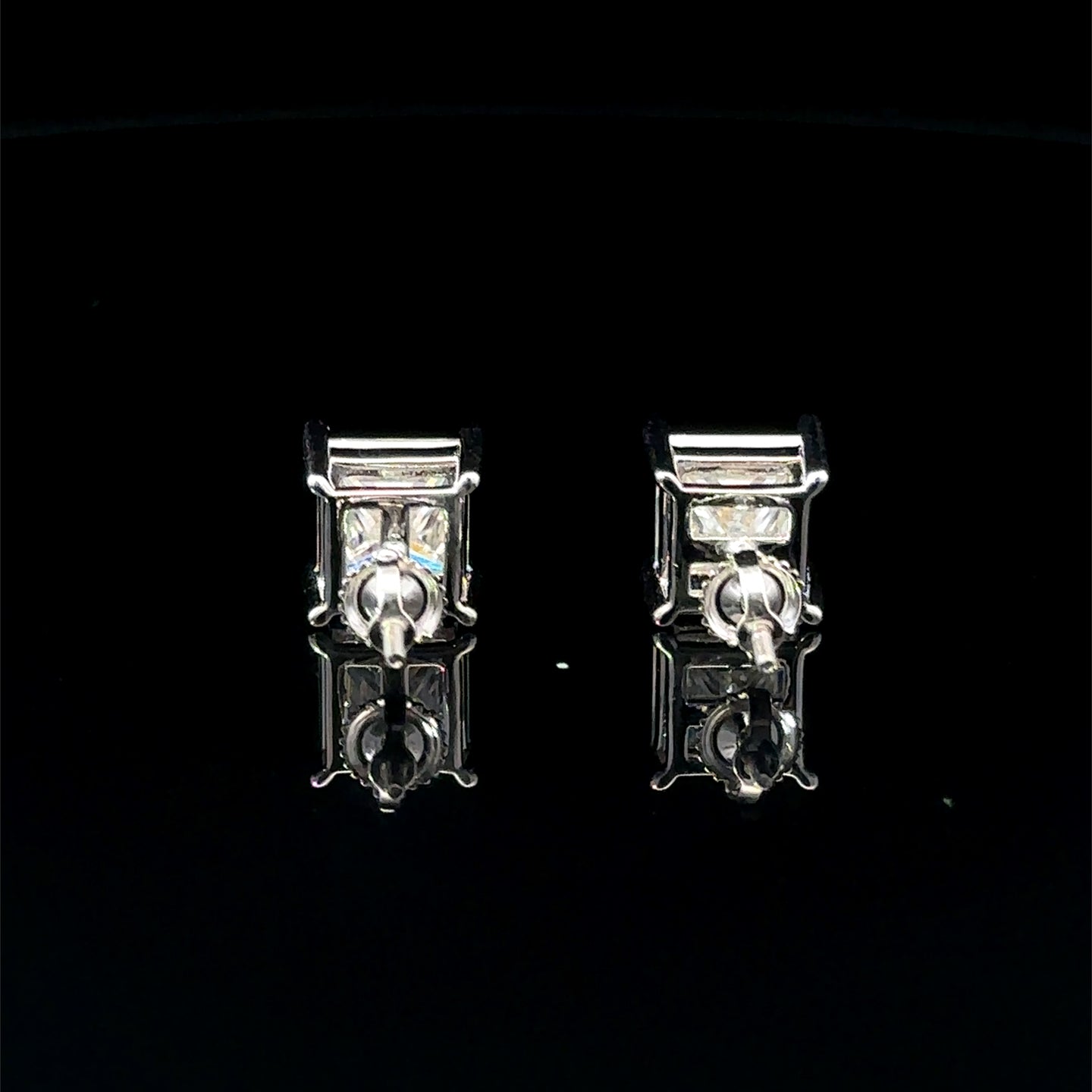 995291 | 925 Moissanite 2CTW Rhodium Earrings