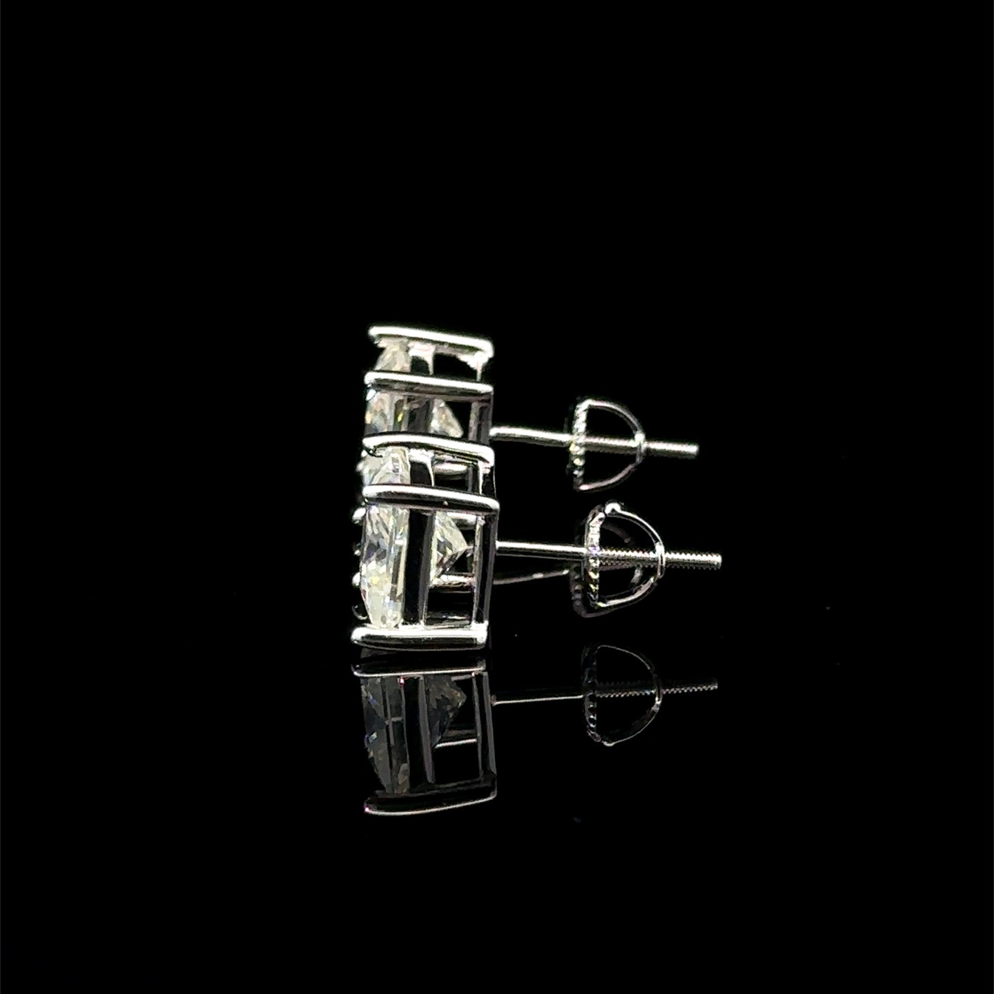 995291 | 925 Moissanite 2CTW Rhodium Earrings