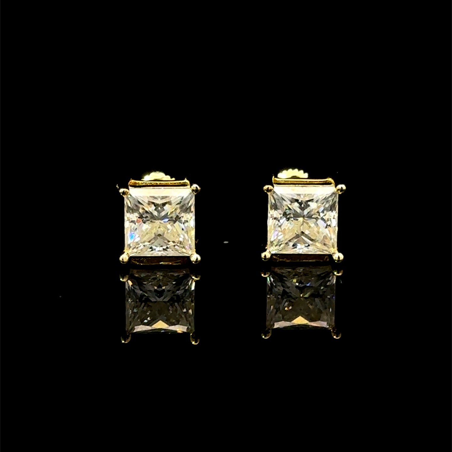 995292 | 925 Moissanite 2CTW Gold Earrings