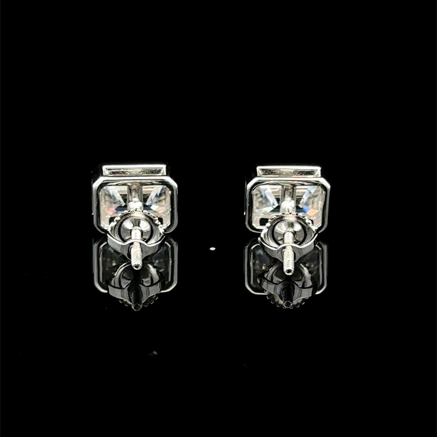 995311 | 925 Moissanite 2CTW Rhodium Earrings