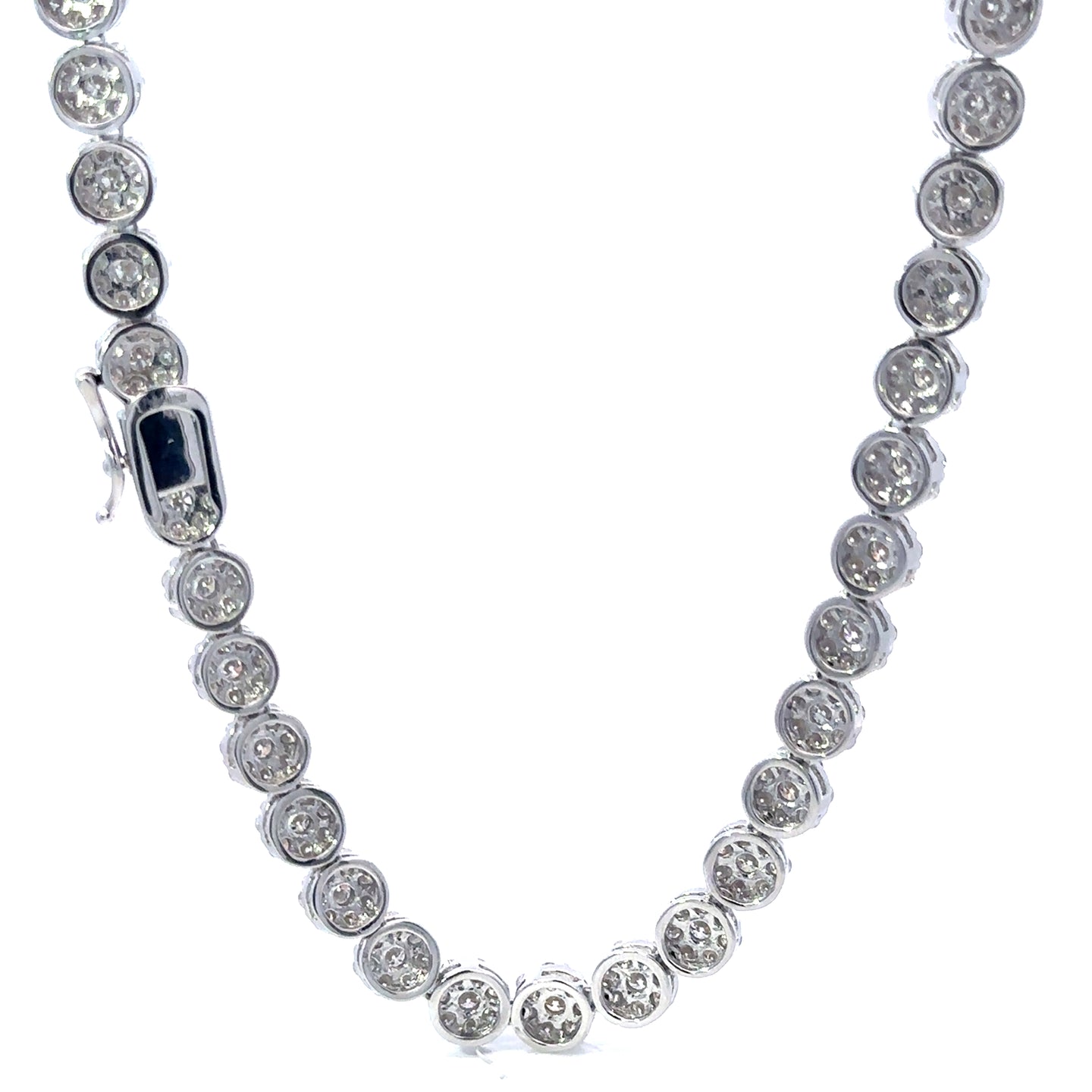 NORELL 7MM RHODIUM MOISSANITE ICED OUT CHAIN  |  995321