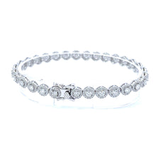 FABLE 4.68 CTW 6MM CZ RHODIUM MOISSANTE ICED OUT BRACELET |  995481