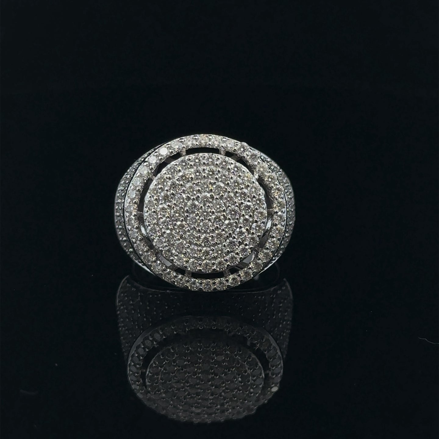 VELOCE 925 MOISSANITE MENS RHODIUM ICED OUT RING | 995491