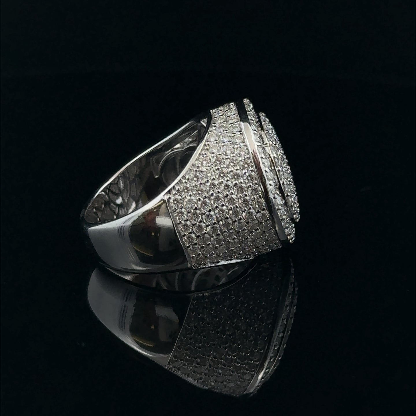 VELOCE 925 MOISSANITE MENS RHODIUM ICED OUT RING | 995491