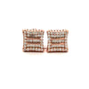 MORGAINE 0.55 CTW 925 ROSE GOLD MOISSANITE ICED OUT EARRINGS | 995615