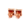 MORGAINE 0.55 CTW 925 ROSE GOLD MOISSANITE ICED OUT EARRINGS | 995615