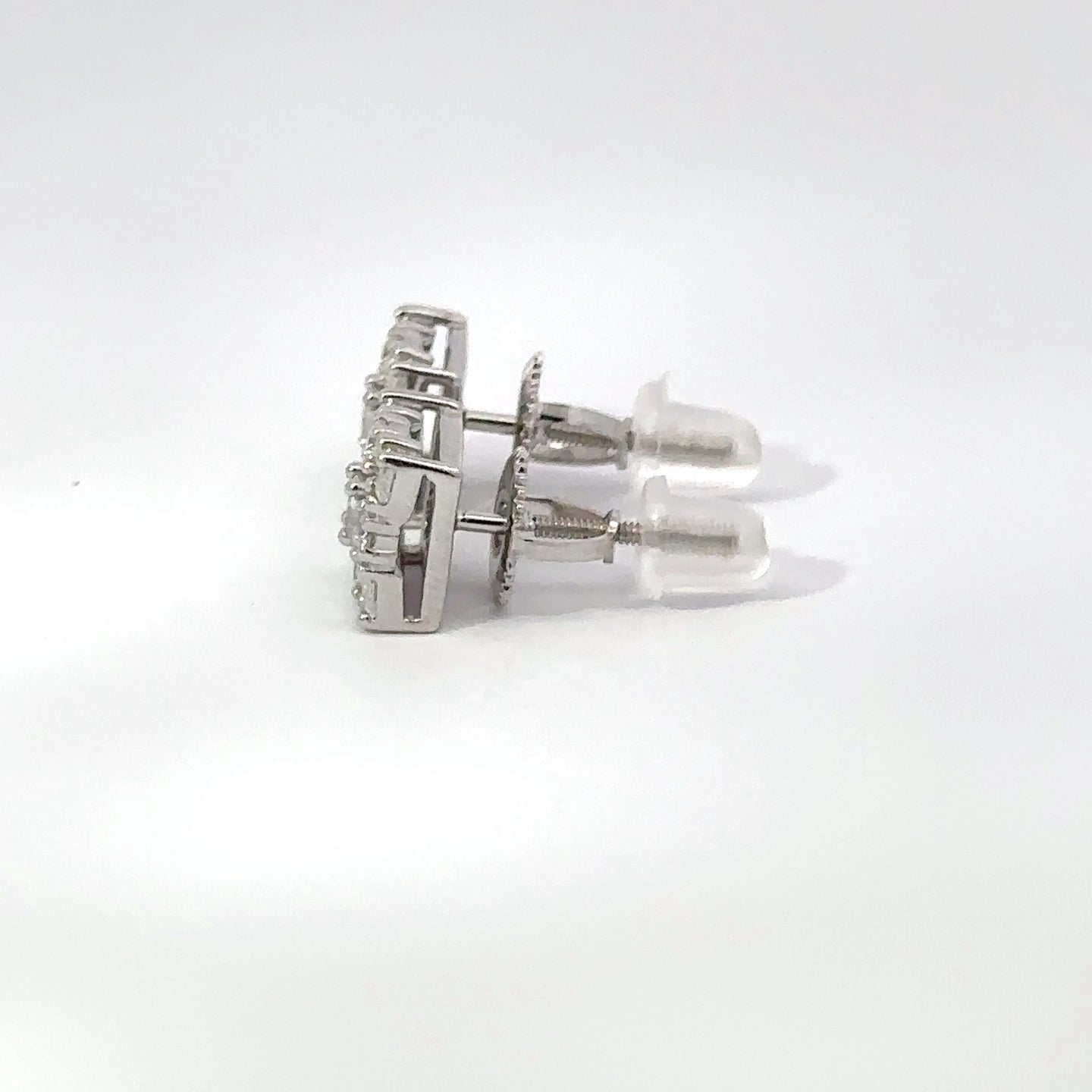 STELLAR 0.59 CTW 925 RHODIUM MOISSANITE ICED OUT EARRING | 995621