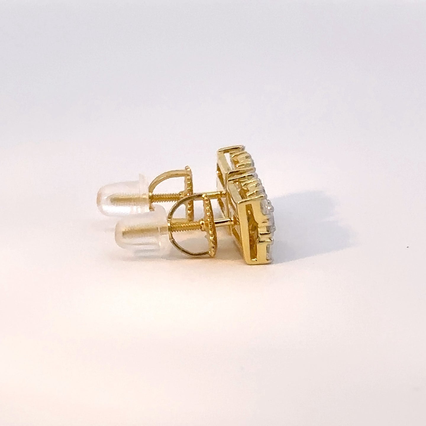 STELLAR 0.59 CTW 925 GOLD MOISSANITE ICED OUT EARRING | 995622