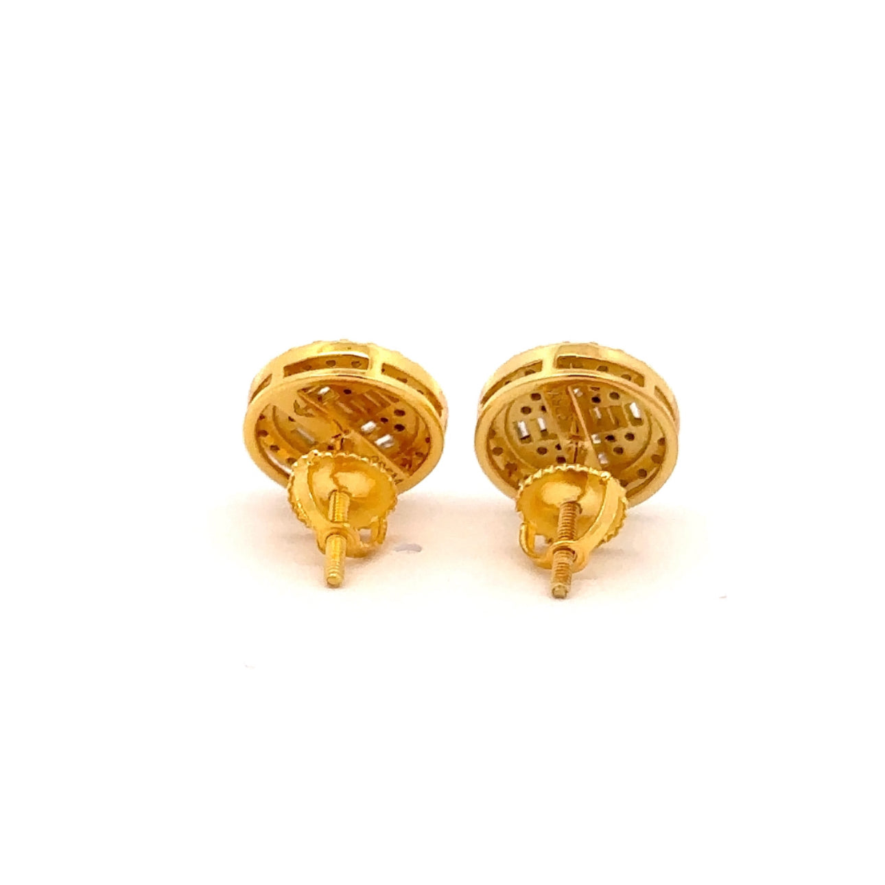 ANEMONE 1.06 CTW 925 GOLD MOISSANITE ICED OUT EARRING | 995842