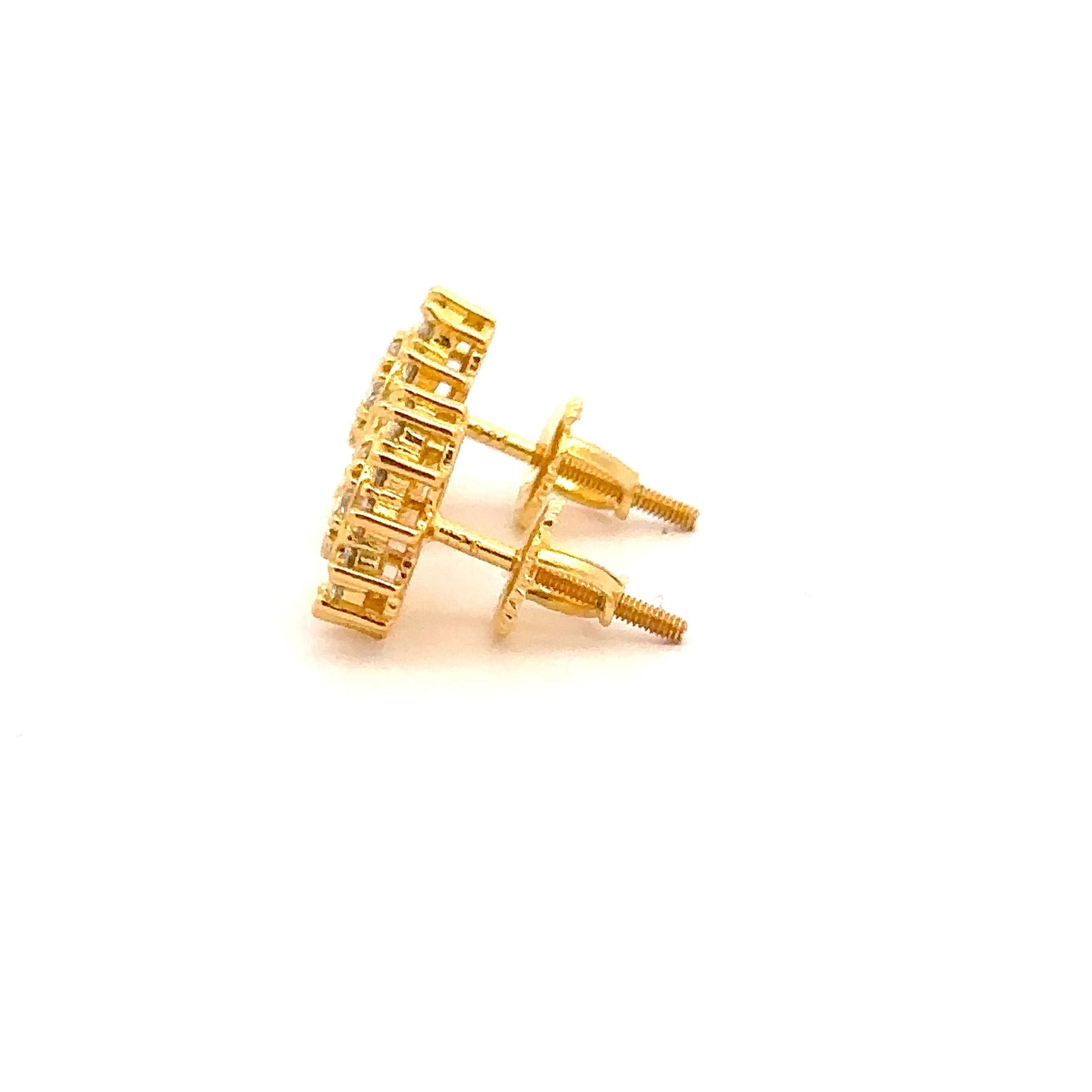 AZALEA 0.93 CTW 925 GOLD MOISSANITE ICED OUT EARRING | 995852
