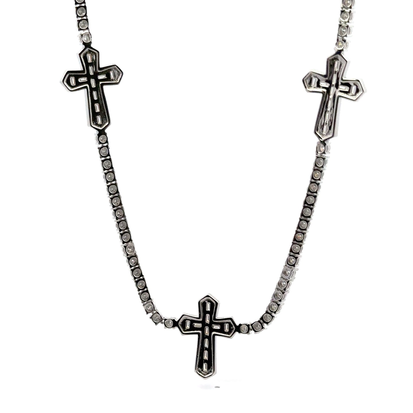 XYRIS 3MM SILVER MOISSANITE ICED OUT CHAIN I 995981