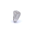 SERENZO 925 MOISSANITE MENS RHODIUM ICED OUT RING | 996031