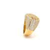 SERENZO 925 MOISSANITE MENS YELLOW GOLD ICED OUT RING | 996032