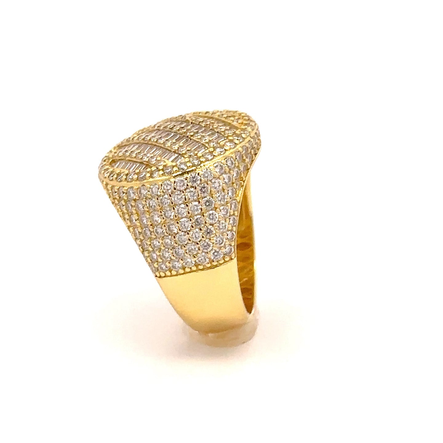 ELAREAN 925 MOISSANITE MENS YELLOW GOLD ICED OUT RING | 996062