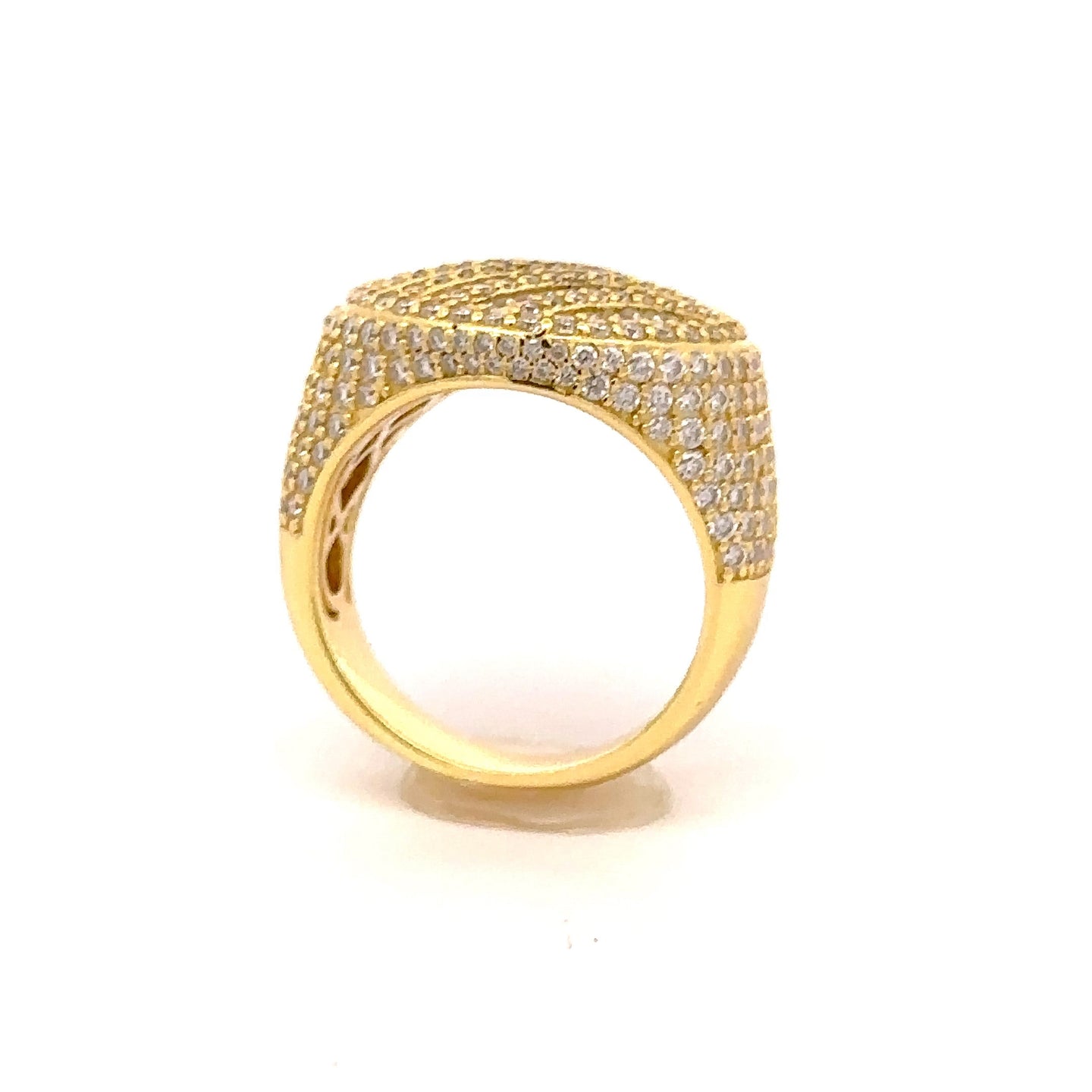 ELAREAN 925 MOISSANITE MENS YELLOW GOLD ICED OUT RING | 996062