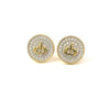 VALERIOUS 0.42 CTW 925 GOLD MOISSANITE ICED OUT EARRING | 996142