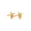 DRACONIS 0.24 CTW 925 GOLD MOISSANITE ICED OUT EARRING | 996152