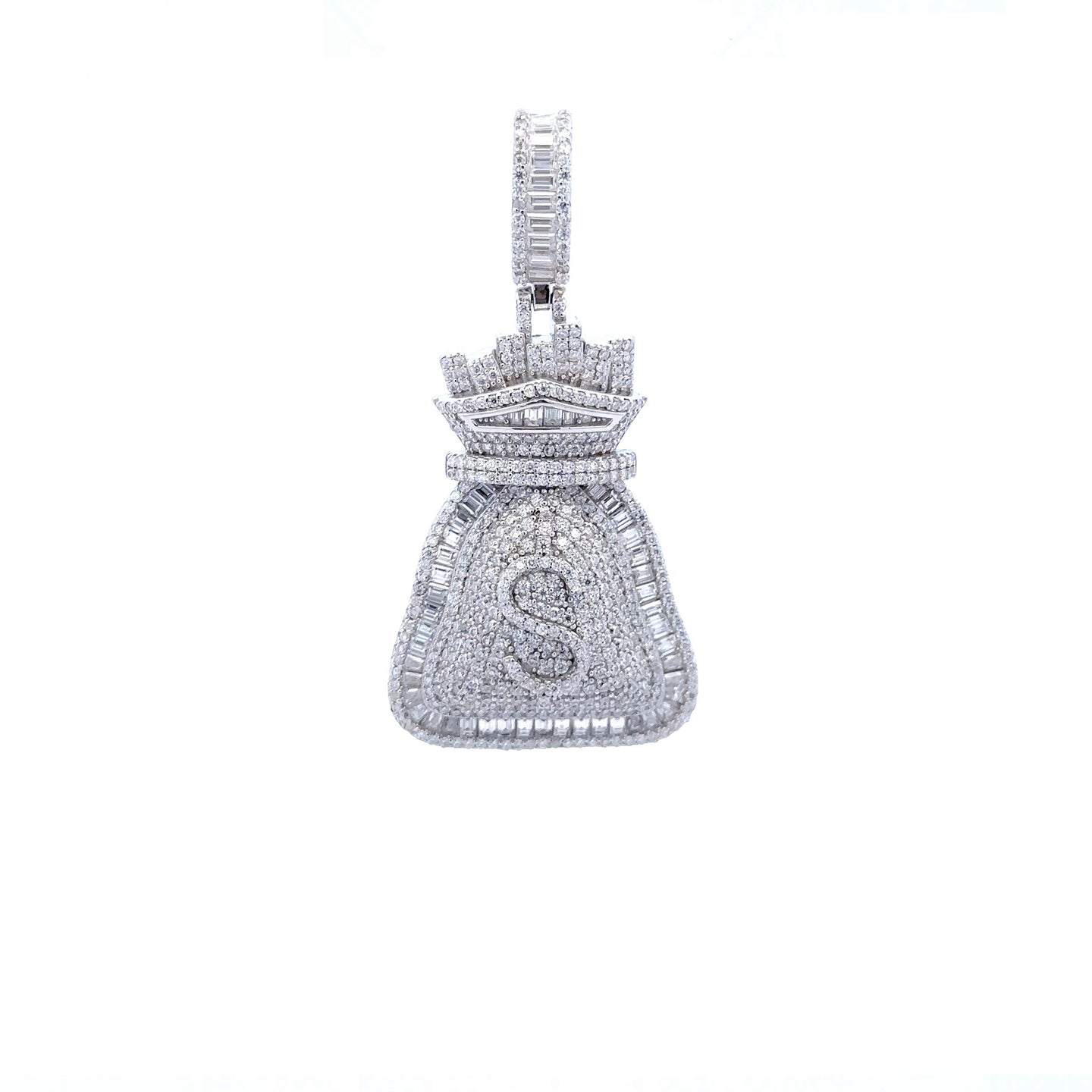 BEACON 5 CTW 925 CZ MOISSANITE RHODIUM PENDANT I 996651