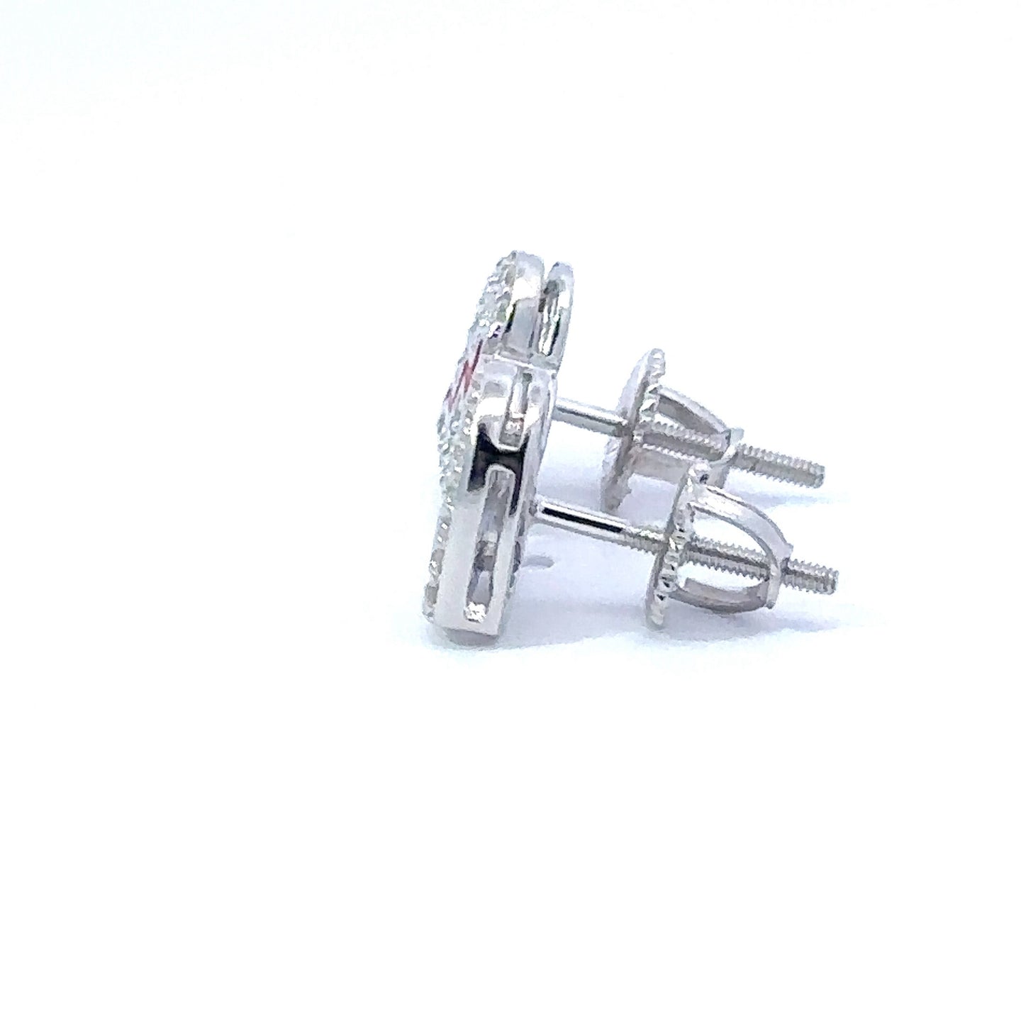 CORE 0.34 CTW 925 RHODIUM MOISSANITE ICED OUT EARRING | 996691