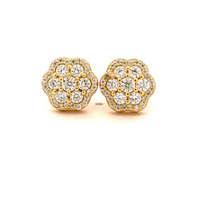 BLOOMLET 0.97 CTW 925 GOLD MOISSANITE ICED OUT EARRING | 996702