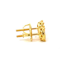 COROLLET 0.46 CTW 925 GOLD MOISSANITE ICED OUT EARRING | 996712