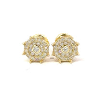 FLORET 0.4 CTW 925 GOLD MOISSANITE ICED OUT EARRING | 996732