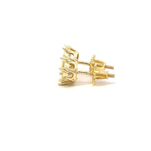 FLORET 0.4 CTW 925 GOLD MOISSANITE ICED OUT EARRING | 996732