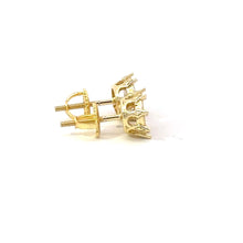 FLORET 0.4 CTW 925 GOLD MOISSANITE ICED OUT EARRING | 996732