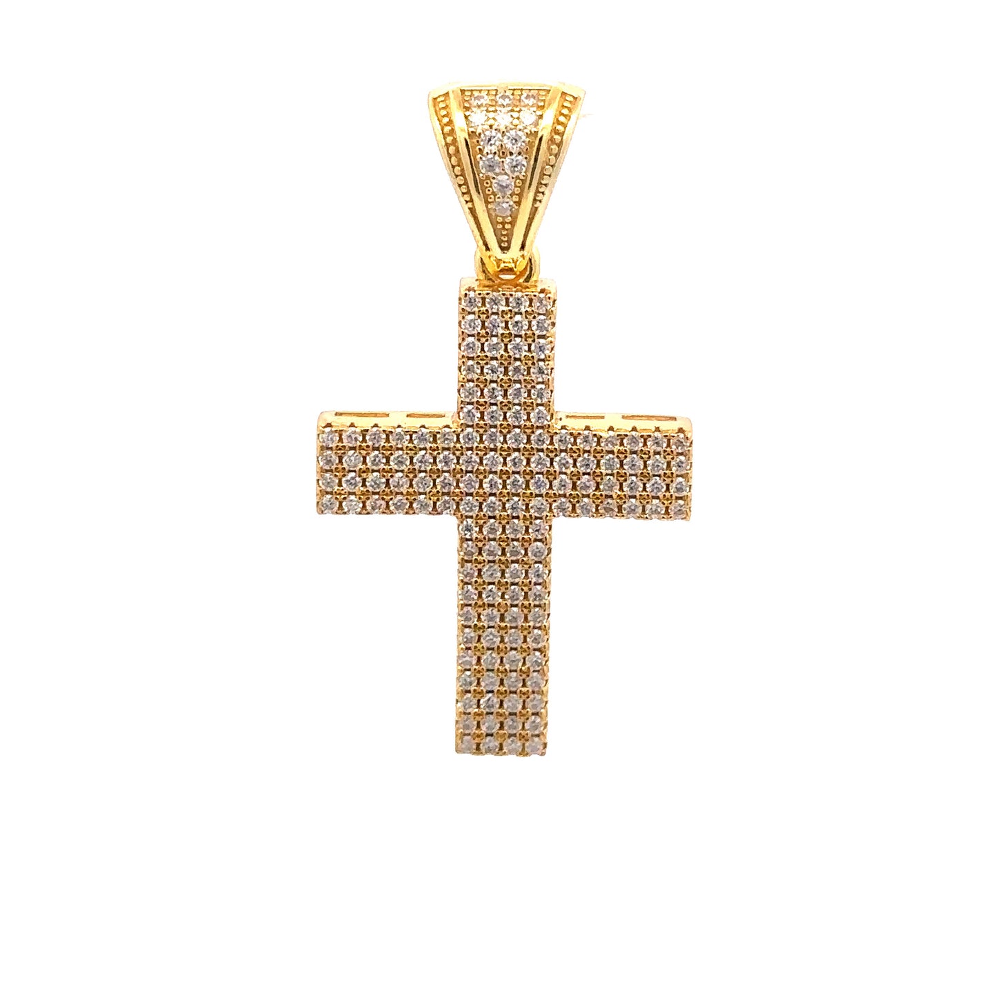 LYRA 0.76 CTW 925 CZ MOISSANITE GOLD ICED OUT PENDANT I 996752