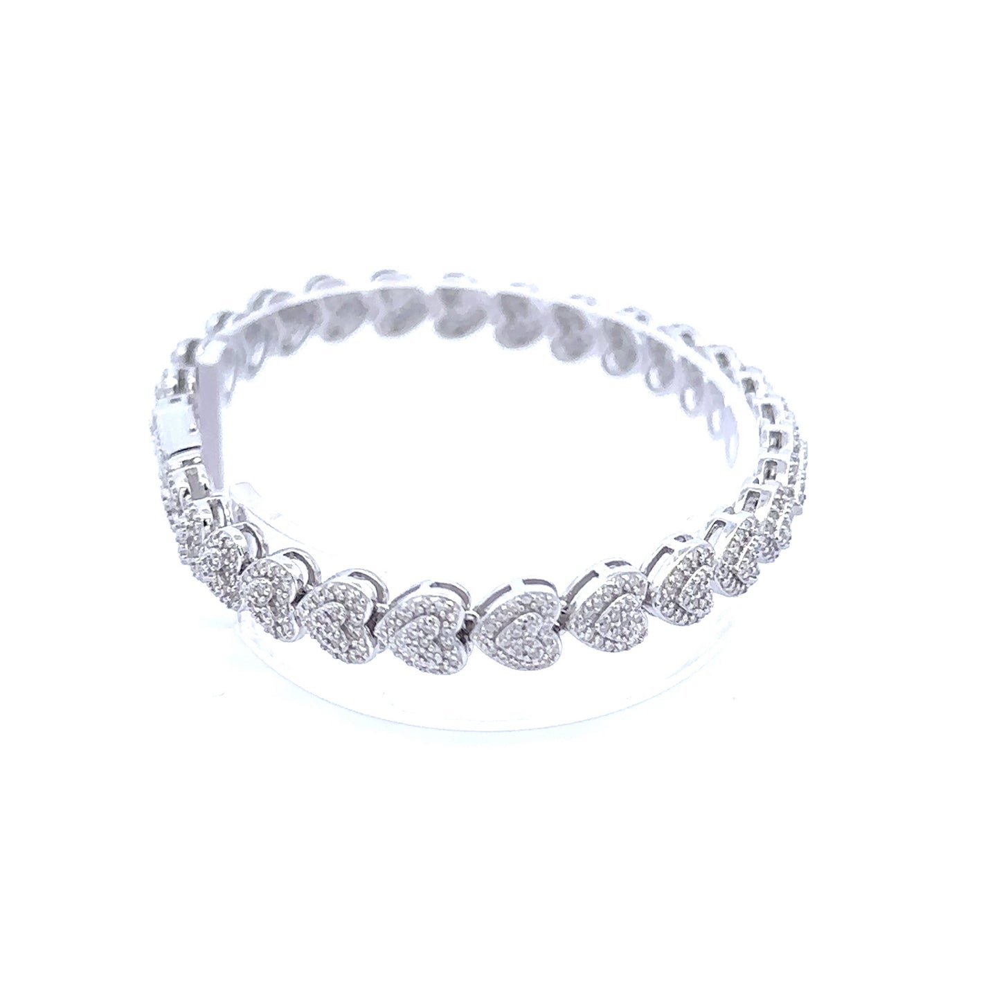 LORE 7MM CZ RHODIUM MOISSANTE ICED OUT BRACELET |  996791