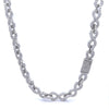 ICARUS 14.6 CTW 8 MM RHODIUM MOISSANITE ICED OUT CHAIN  |  996801