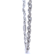 ICARUS 14.6 CTW 8 MM RHODIUM MOISSANITE ICED OUT CHAIN  |  996801