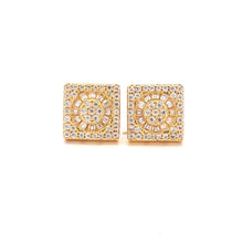 ISOLDE 0.43 CTW 925 GOLD MOISSANITE ICED OUT EARRING | 996812