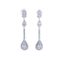 MELURAN 2.18 CTW 925 RHODIUM MOISSANITE ICED OUT EARRINGS | 996871