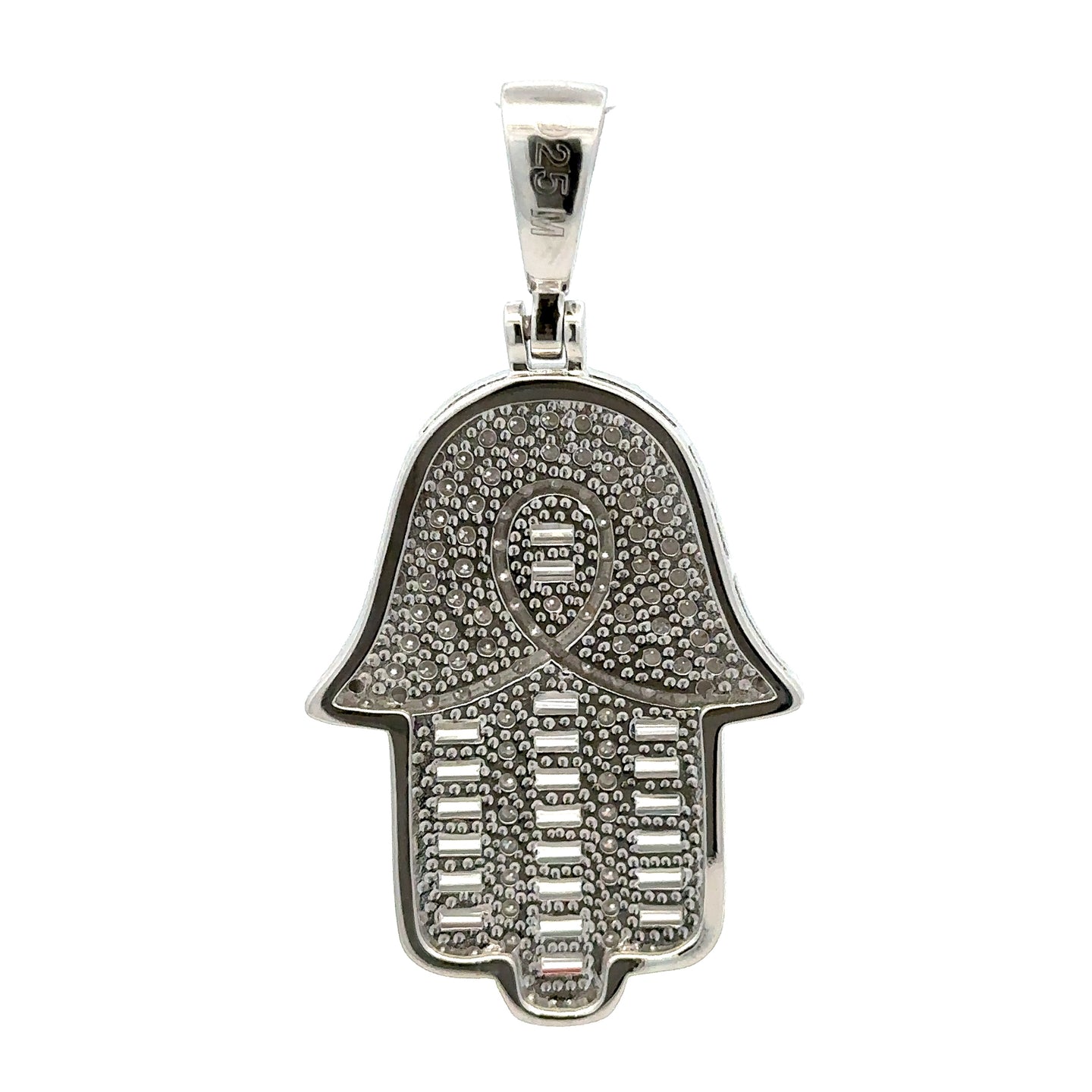 DEVOUT 925 CZ MOISSANITE RHODIUM ICED OUT PENDANT I 997091