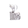 KING 4.53 CTW 925 CZ MOISSANITE RHODIUM ICED OUT PENDANT I 997311