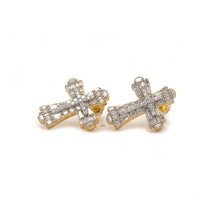 VIORA 1.54 CTW 925 GOLD MOISSANITE ICED OUT EARRING | 997402