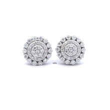 CAEL 0.73 CTW 925 RHODIUM MOISSANITE ICED OUT EARRING | 997411