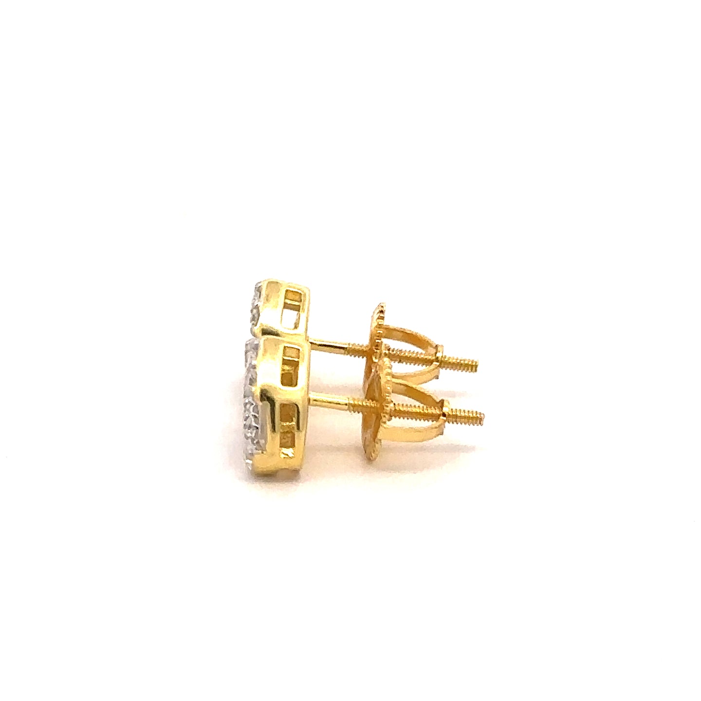 NOVAE 0.76 CTW 925 GOLD MOISSANITE ICED OUT EARRING | 997432