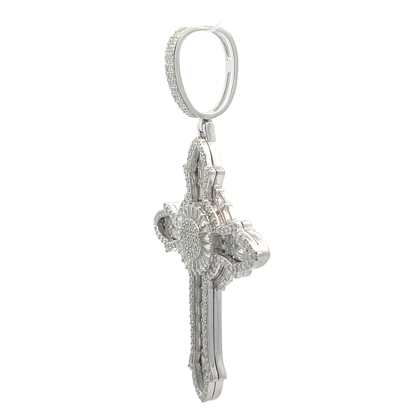 Pietistic PIETISTIC 9.39 CTW 925 CZ MOISSANITE RHODIUM ICED OUT PENDANT I 997481 ...