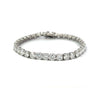 TIRA 26.4 CTW  6 MM 8" CZ RHODIUM MOISSANTE ICED OUT BRACELET |  997591